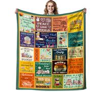 XeaGiasy Book Lovers Gifts Book Blanket for Women Men Reading Lovers Throw Blankets Reader Books Themed Gifts for Kids Girls Bookworm 60"X50"