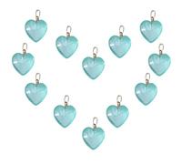 Xeahung 12 Pcs Heart Shaped Pendants Glass Crystal Glass Beads Charms for Jewelry Making Bracelets Earring Necklace Adults DIY Art Craft Projects Christmas Birthday Women Gifts, Glass, No Gemstone