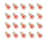 Xeahung 20 Pcs Double Sided Flower Charms Bulk for Jewelry Making Gold Flower Pendant for Bracelet Necklace Earrings Keychain DIY Crafts Crafting Christmas Birthday Gifts, M, Metal, No Gemstone