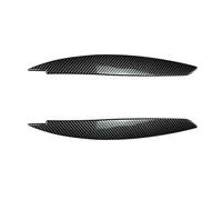 XEBRAD 1 Pair Car Headlight Eye Lid Covers, for 1 E87 E88 E81 E82 2008-2013 Carbon Fiber Style Black Eyelids Brows Car Accessories Headlight Tint Film