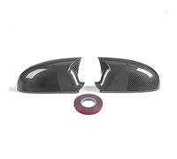 XEBRAD 1 Pair Side Rearview Mirror Cover Decor Cap Trim, for Golf, MK5, for Jetta, B6 GTI R 2003-2009 Car Exterior Refit Rearview mirror casing(Black CARBON FIBER LOOK)