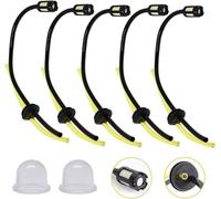 XEBRAD 15 Pcs Strimmer Fuel Pipe Fitting Kit, Universal Grass Trimmer Fuel Line with Fuel Primer Bulb and Fuel Tank Seal Grommet, for Brush Cutter Trimmer Mower Hedge Trimmer Carburettor Fuel Hose(BLA