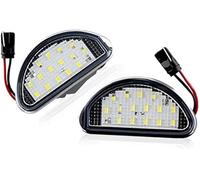XEBRAD 1Pair 15 SMD LIGHT Car Licence Number Plate Light Lamp, for Toyota, Aygo MK I 2005-2014 Signal Lamp White Accessories Parts Car Number Plate Light