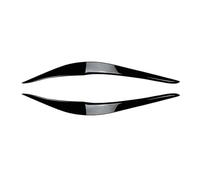 XEBRAD 2pc Gloss/carbon Ont Headlight Eyelids Head Light Lamp Eyebrow Cover Trim for 2 for Series 2015-2019, for Bmw, for F22 F23 car headlight eyebrow trim strip(Gloss Look)
