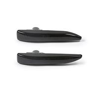 XEBRAD 2pcs Car Dynamic Flowing Amber Sequential Indicator Side Marker Light Turn Signal Lamp Fits, for, E65 E66 E67 2001-2008 Car Turn Signal Light(Dynamic Smoked Case)
