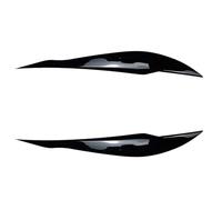 XEBRAD 2pcs Car Headlight Eye Lid Covers Abs Carbon Lamp Eyebrows Trim Stickers, for 3 for Series 318i 320i 2012-2018, for Bmw, for F30 F31 car headlight eyebrow trim strip(Gloss Black)