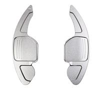 XEBRAD 2Pcs Car Steering Wheel Paddle Shift Extend Extension Shifter, for, A3 S3 A4 S4 B8 A5 S5 A6 S6 A8 R8 Q5 Q7 TT Aluminum Steering Wheel Paddle Shifter(Silver)