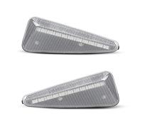 XEBRAD 2Pcs Dynamic Amber Side Marker Turn Signal Sequential Blinker Light, for Dacia, Sandero I 2008.11-2011.12 Car Turn Signal Light(Dynamic Clear A Type)
