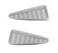 XEBRAD 2Pcs Dynamic Amber Side Marker Turn Signal Sequential Blinker Light, for Dacia, Sandero I 2008.11-2011.12 Car Turn Signal Light(Dynamic Clear B Type)
