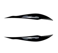 XEBRAD 2pcs Headlight Eye Lid Covers Abs Carbon Lamp Eyebrows Trim Stickers, for 3 for Series 318i 320i 2012-2018, for Bmw, for F30 F31 2012 car headlight eyebrow trim strip(Gloss Black)