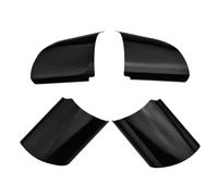XEBRAD 4Pcs Car Interior Steering Wheel Trim Cover Sticker, for Ford, For Focus MK2 2005 2006 2007 2008 2009 2010 2011, Decoration Accessories steering wheel decorative sticker(Black)