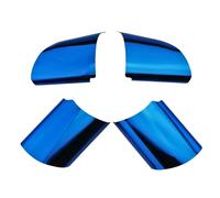 XEBRAD 4Pcs Car Interior Steering Wheel Trim Cover Sticker, for Ford, For Focus MK2 2005 2006 2007 2008 2009 2010 2011, Decoration Accessories Steering Wheel Sticker(Blue)