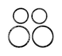 XEBRAD 4Pcs Carbon Fiber Audio Speaker Trim Ring Stickers Decoration 3Series E46 M3 1998-2005 Car Speaker Trim