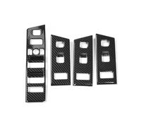 XEBRAD 4pcs Carbon Fiber Style Window Switch Panel Cover Trim, for Range, for Rover, Evoque L551 2020 Car Interior Decoration Gear Shift Trim