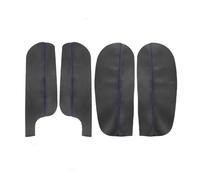 XEBRAD 4pcs, for VW, for Golf, for 6 VI Convertible 2010 2011 2012 2013 Car Interior Door Panel Armrest Handle Leather Cover Accessories Trim Car Interior Door Panel(Armrest Black-Blue)