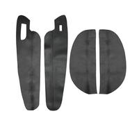 XEBRAD 4pcs, for VW, for Golf, for 7 VII MK7 2014 2015 2016 2017 2018 Only 2/3 Doors Car Interior Door Armrest Panel Microfiber Leather Cover Trim Car Interior Door Panel(Black)