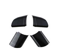 XEBRAD 4Pcs Set Stainless Steel Car Steering Wheel Panel Sequins Cover Trim, for Ford, For Focus 2 Mk2 2005-2012, Auto Accessories Steering Wheel Sticker(Carbon Fiber)