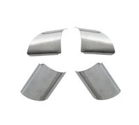 XEBRAD 4Pcs Set Stainless Steel Car Steering Wheel Panel Sequins Cover Trim, for Ford, For Focus 2 Mk2 2005-2012, Auto Accessories Steering Wheel Sticker(Silver)