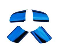 XEBRAD 4Pcs Set Stainless Steel Car Steering Wheel Panel Sequins Cover Trim, for Ford, For Focus 2 Mk2 2005-2012, Auto Accessories Steering Wheel Sticker(Blue)