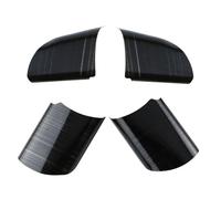 XEBRAD 4Pcs Stainless Steel Car Steering Wheel Panel Sequins Cover Trim Sticker, for Ford, For Focus 2 Mk2 2005-2012 Accessories Steering Wheel Sticker(Wood black)