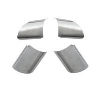 XEBRAD 4Pcs Stainless Steel Car Steering Wheel Panel Sequins Cover Trim Sticker, for Ford, For Focus 2 Mk2 2005-2012 Accessories Steering Wheel Sticker(Matte silver)