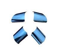 XEBRAD 4pcs Stainless Steel Steering Wheel Decoration Trim Car Stickers, For Ford, for Focus 2 MK2 2005-2011, for KUGA, for C-MAX Auto Accessories Steering Wheel Sticker(Blue)