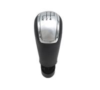 XEBRAD 5 6 Speed 12mm Gear Shift Knob Gaiter Boot Cover Case, for Skoda, for Octavia, A5 A6 2004-2012 Manual Lever Shifter Stick Handle Pen Gear Shift Boot Cover(Black 5 Speed Silver Knob)