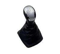 XEBRAD 5 6 Speed 12mm Gear Shift Knob Gaiter Boot Cover Case, for Skoda, for Octavia, A5 A6 2004-2012 Manual Lever Shifter Stick Handle Pen Gear Shift Boot Cover(Black 6 Speed Silver)