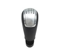 XEBRAD 5 6 Speed 12mm Gear Shift Knob Gaiter Boot Cover Case, for Skoda, for Octavia, A5 A6 2004-2012 Manual Lever Shifter Stick Handle Pen Gear Shift Boot Cover(Black 6 Speed Silver Knob)