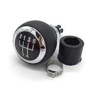 XEBRAD 5 6 Speed Gear Shift Knob Lever Shifter Gaiter Boot Cover, for for VW, for Passat, B6 2005-2011 Manual Gear Shift Boot Cover(Black 5 Speed Knob)