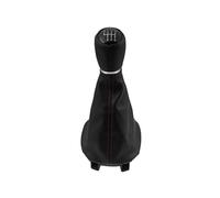 XEBRAD 5 6 Speed Gear Shift Knob Lever Shifter Gaiter Leather Boot Cover, for Seat, Leon 1 MK1 Toledo II MK2 1998-2005 Car Accessories Gear Shift Boot Cover(Black 6 Speed)