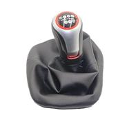 XEBRAD 5 6 Speed Gear Shift Knob Lever Shifter Gaitor Boot PU Leather, for Seat, Leon Toledo 1999-2001 Shifter Knob Gear Shift Boot Cover(Black R123456 Speed Type 2)