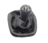 XEBRAD 5 6 Speed Gear Shift Knob Lever Shifter Gaitor Boot PU Leather, for Seat, Leon Toledo 1999-2001 Shifter Knob Gear Shift Boot Cover(Black R123456 Speed Type 6)