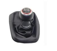XEBRAD 5 6 Speed Gear Shift Knob Lever Shifter Gaitor Boot PU Leather, for Seat, Leon Toledo 1999-2001 Shifter Knob Gear Shift Boot Cover(Black R123456 Speed Type 4)