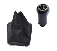 XEBRAD 5/6 Speed Manual Gear Shift Knob Cover, for Opel, for Vauxhall, Zafira B 2005-2014 Lever Stick Gaiter Boot Case Car Accessories Gear Shift Boot Cover(Black 6 Speed-Set)