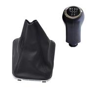 XEBRAD 5/6 Speed Manual Gear Shift Knob Cover, for Opel, for Vauxhall, Zafira B 2005-2014 Lever Stick Gaiter Boot Case Car Accessories Gear Shift Boot Cover(Black 5 Speed-Set)