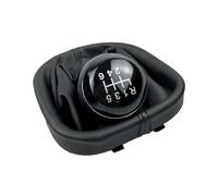 XEBRAD 5 6 Speed Manual Gear Shift Knob Lever Handball Leather Gaiter Boot Cover Case, for for VW, for Caddy, 2 MK2, for, 2004-2009 Gear Shift Boot Cover(Black 6 Speed)