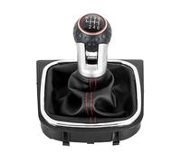 XEBRAD 5/6 Speed Manual Shifter Gaiter Cover, for VW, for Golf, for 6 MK6 GTI GTD R20 2009-2013 5/6 Speed Gear Shift Knob Car Stick Lever Handball Boot Gear Shift Boot Cover(Black 6 Speed)
