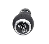 XEBRAD 5 6 Speed Silver Car Shift Gear Knob Lever Gaitor Boot Cover, for VW, for Golf, 5 MK5 R32 GTD GTI 2004-2009 Gear Shift Boot Cover(Black R123456 Gear knob)