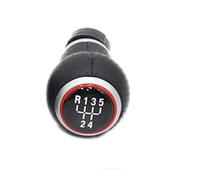 XEBRAD 5 6 Speed Silver Red Car Shift Gear Knob Lever Gaitor Boot Cover, for VW, for Golf, 5 MK5 R32 GTD GTI 2004-2009 Gear Shift Boot Cover(Black R12345 Gear knbo)