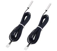XEBRAD 5 Pcs 1M 10K B3950 Thermistor Temperature Sensor,able to Support -25 to 125 Degree Celsius,Sensitive NTC Temperature Sensor Probeprobes has 5 * 25mm Stainless Steel housing NTC-1M-5P Thermistor
