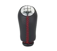XEBRAD 5 Speed Gear Shift Knob Cover, for Renault, Megane II Clio III Scenic II Kangoo 2009 Car Gear Shift Lever Handle Stick Head Gear Shift Boot Cover(Black Red Line)