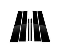 XEBRAD 6PCS Gloss Black Window Trim Cover BC Column Sticker, for, 3 Series E46 Sedan 1995-2004 Polished Pillar Posts Auto Door Window Edge Trim