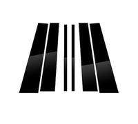 XEBRAD 6PCS Gloss Black Window Trim Cover BC Column Sticker, for Land, for Rover, Lr2 Freelander 2 2006-2015 Polished Pillar Posts Auto Door Window Edge Trim