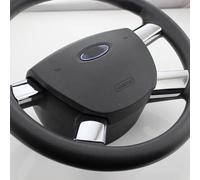 XEBRAD ABS Interior Car Steering Wheel Panel Cover Trim Sticker, for Ford, For Focus 2 MK2 2005-2011, Car-Styling Stickers Accessories Steering Wheel Sticker(ABS Chrome)