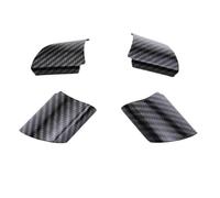 XEBRAD ABS Interior Car Steering Wheel Panel Cover Trim Sticker, for Ford, For Focus 2 MK2 2005-2011, Car-Styling Stickers Accessories Steering Wheel Sticker(Carbon Fiber Black)