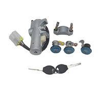 XEBRAD AL287 GED-30M416-S2S Complete Set Ignition Switch Door Lock, for NISSAN, for Datsun, 720 Navara D22 Car Ignition Switch Lock Cylinder(BLACK 4pcs Lock Set)