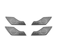 XEBRAD Auto Car Speaker Cover Stainless Door Loudspeaker Sound Pad Trim Frame Sticker Interior Accessories, for Skoda, for Karoq, 2017-2021 Car Speaker Trim(Black With Logo A)