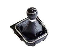 XEBRAD Car 5/6 Speed Gear Shift Knob Boot Cover, for VW, for Golf, 5 MK5 2005-2010, for Golf, 6 MK6, Jetta, Car Accessories Lever Stick Gaiter Gear Shift Boot Cover(Black 6 Speed)