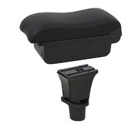 XEBRAD Car Accessories, for Fiat, 500, for CRONOS, for 500c Dolcevita Car Armrest Box Centre Console Storage Box USB Car Armrest Box(BLACK B2 Black Line)